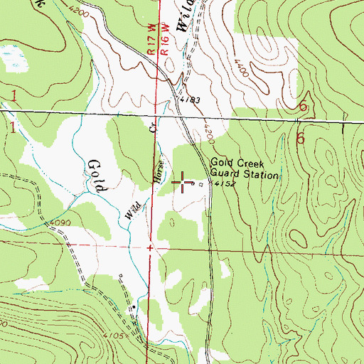Topographic Map of Gold Creek Guard Station, MT