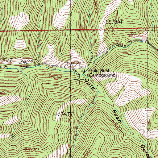 Topographic Map of Gold Rush Gulch, MT