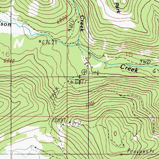 Topographic Map of Golden Age Mine, MT