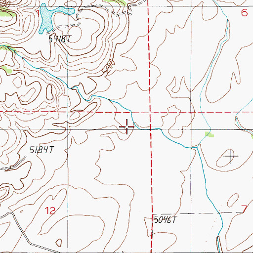 Topographic Map of Goldmeyer Creek, MT