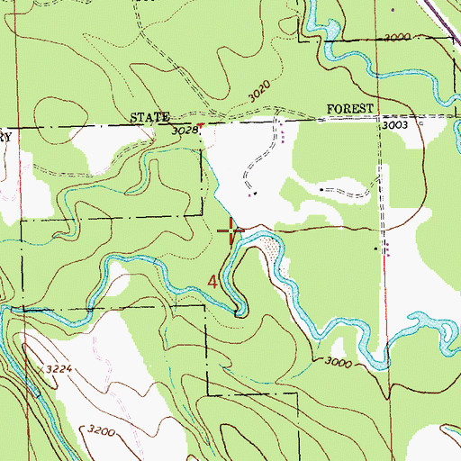 Topographic Map of Good Creek, MT