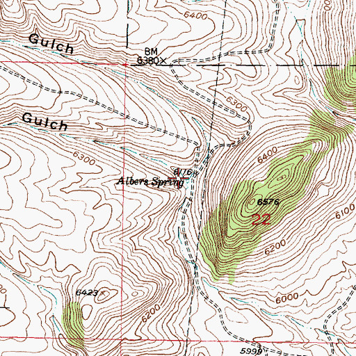 Topographic Map of Good Friday Gulch, MT