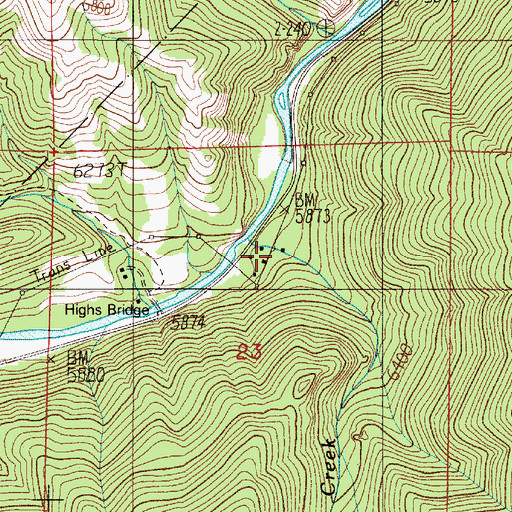 Topographic Map of Goose Creek, MT