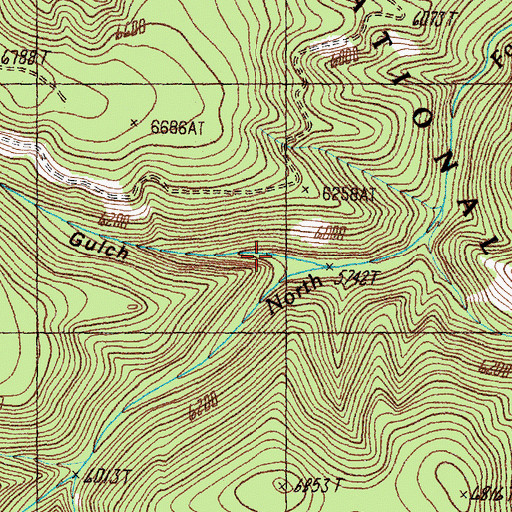 Topographic Map of Goose Gulch, MT