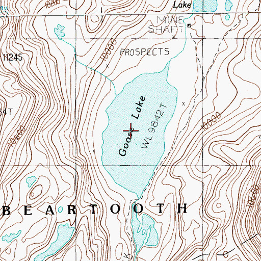 Topographic Map of Goose Lake, MT