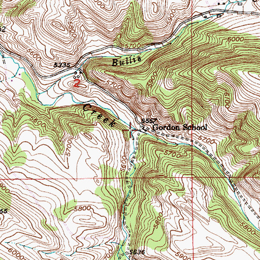 Topographic Map of Gordan School (historical), MT