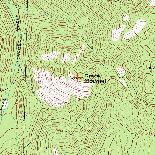 Topographic Map of Grace Mountain, MT