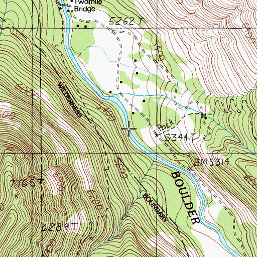 Topographic Map of Graham Creek, MT