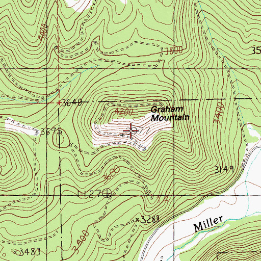 Topographic Map of Graham Mountain, MT