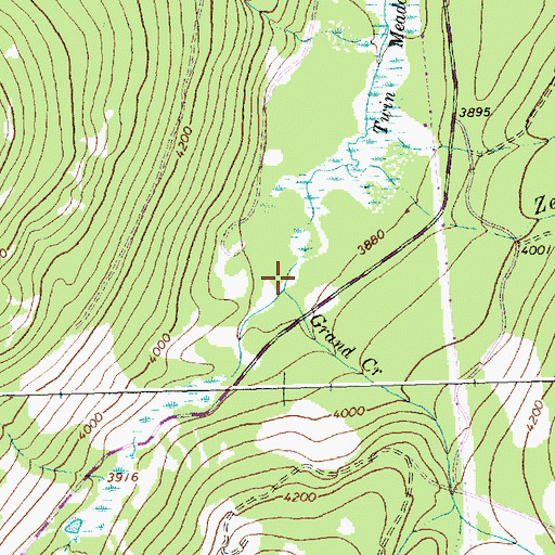 Topographic Map of Grand Creek, MT