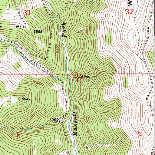 Topographic Map of Granger Fork, MT