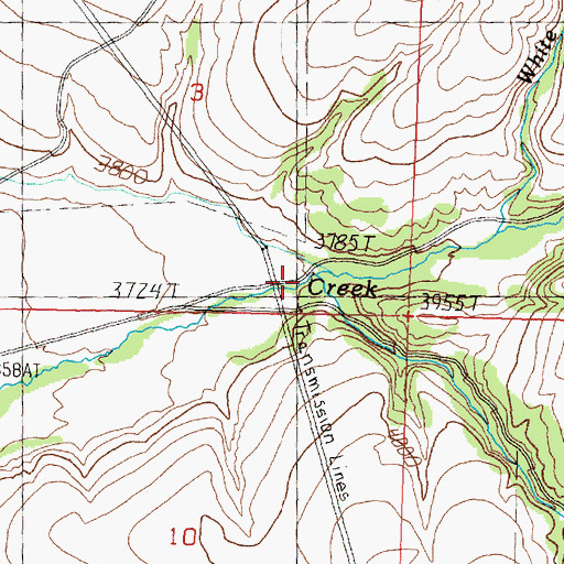 Topographic Map of Granite Creek, MT
