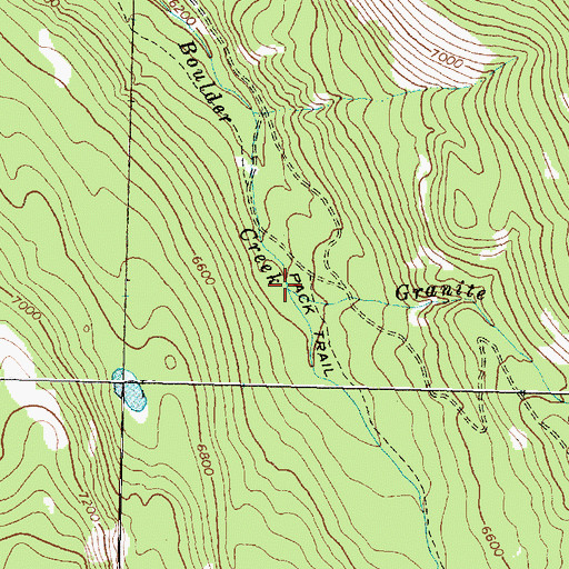 Topographic Map of Granite Creek, MT