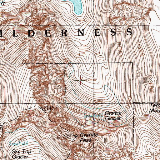 Topographic Map of Granite Glacier, MT