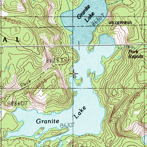 Topographic Map of Granite Lake, WY