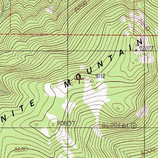 Topographic Map of Granite Mountain, MT