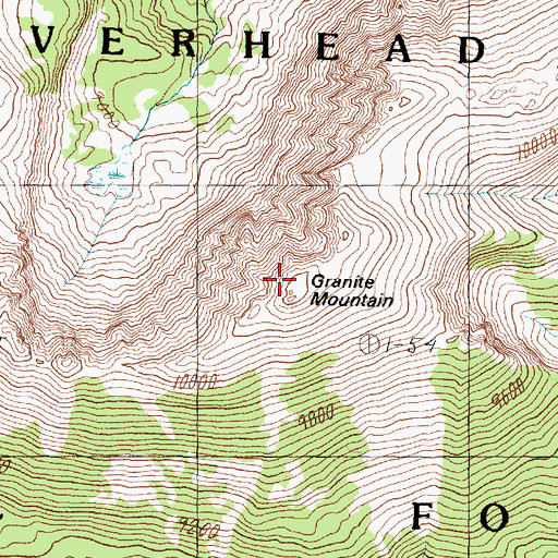 Topographic Map of Granite Mountain, MT