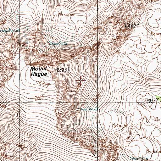 Topographic Map of Granite Range, MT