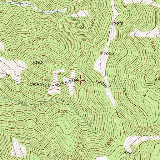 Topographic Map of Granite-Morrison Trail, MT