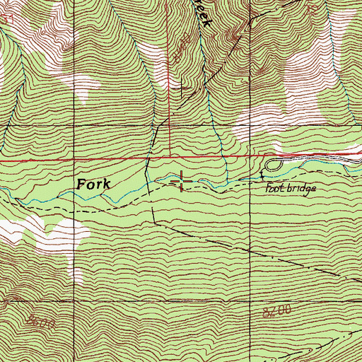 Topographic Map of Grass Creek, MT