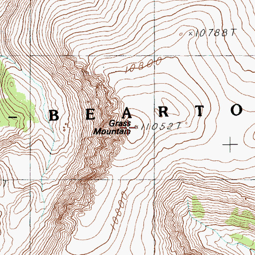 Topographic Map of Grass Mountain, MT