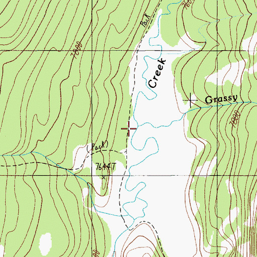 Topographic Map of Grassy Creek, MT