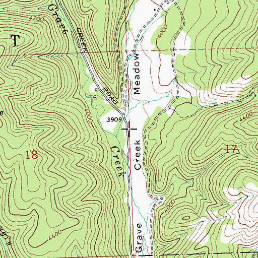 Topographic Map of Grave Creek Meadow, MT