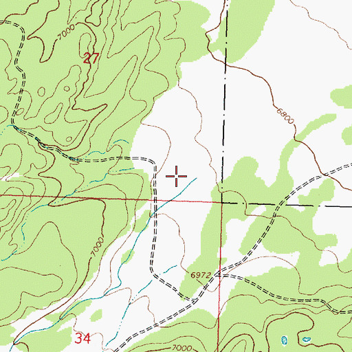 Topographic Map of Gravelle Creek, MT
