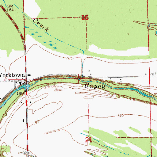 Topographic Map of Spencer Creek, AR