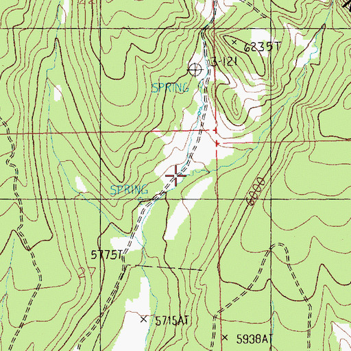 Topographic Map of Bad Canyon, MT