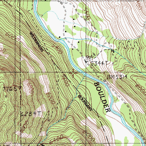 Topographic Map of Great Falls Creek, MT