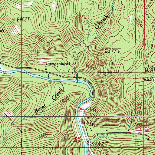 Topographic Map of Greek Creek, MT