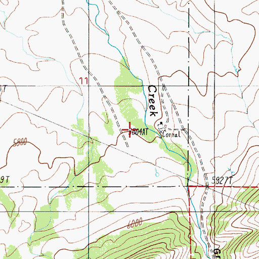 Topographic Map of Green Canyon, MT