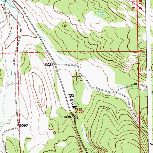 Topographic Map of Green Pole Canyon, MT