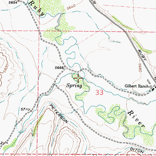 Topographic Map of Greenhorn Creek, MT