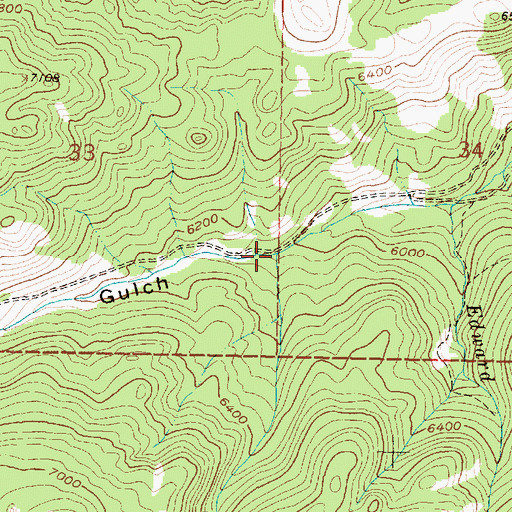 Topographic Map of Greenland Gulch, MT