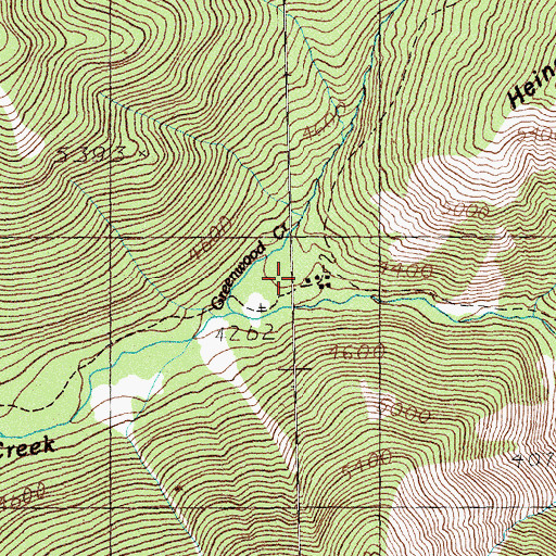 Topographic Map of Greenwood Cabins, MT
