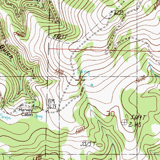 Topographic Map of Griffith Cabin, MT