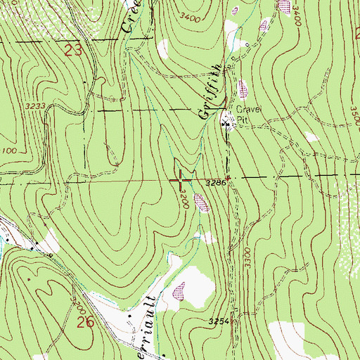 Topographic Map of Griffith Creek, MT