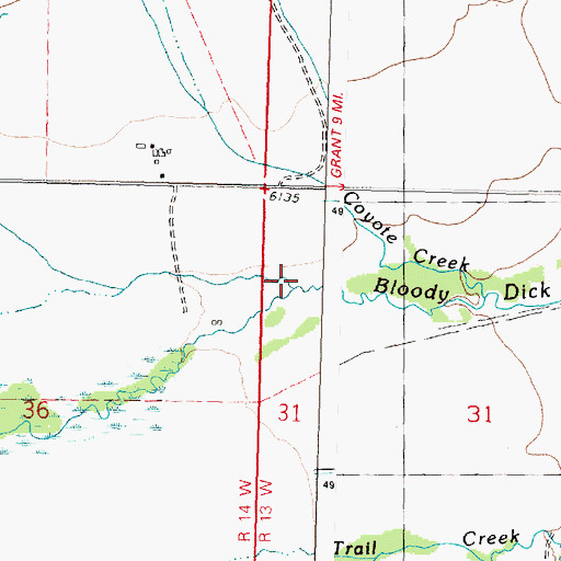 Topographic Map of Grimes Creek, MT
