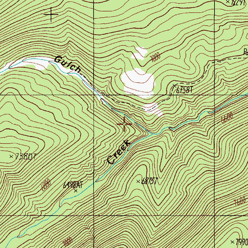 Topographic Map of Grindstone Gulch, MT