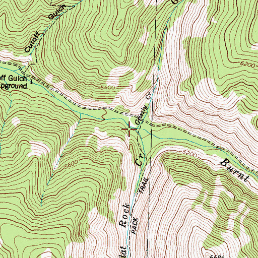 Topographic Map of Grizzly Creek, MT