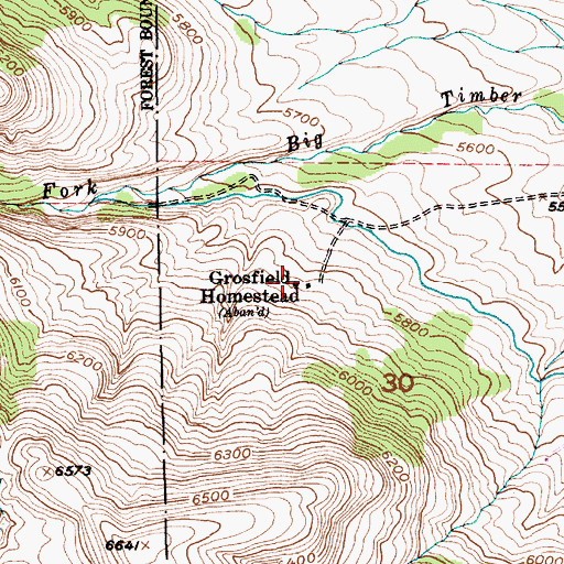 Topographic Map of Grosfield Homestead, MT