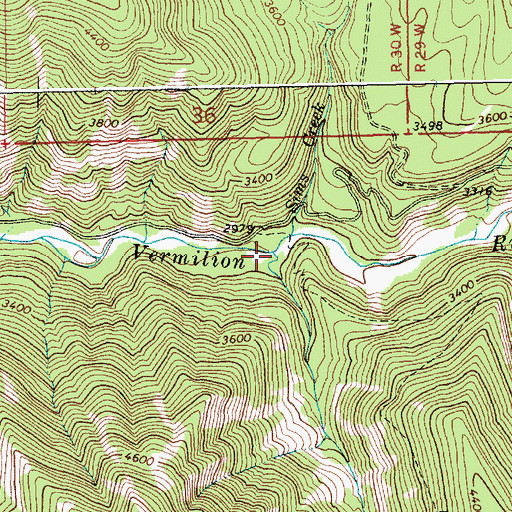 Topographic Map of Grouse Creek, MT