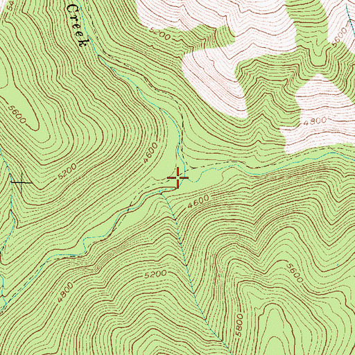 Topographic Map of Grouse Creek, MT