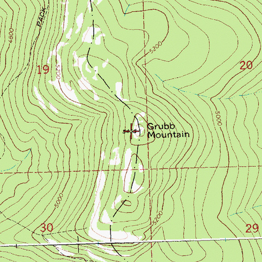 Topographic Map of Grubb Mountain, MT