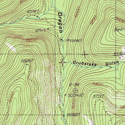 Topographic Map of Grubstake Gulch, MT