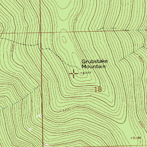 Topographic Map of Grubstake Mountain, MT