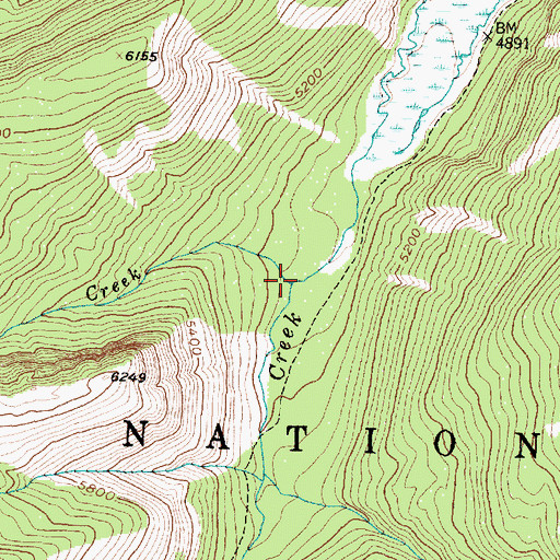 Topographic Map of Guard Creek, MT