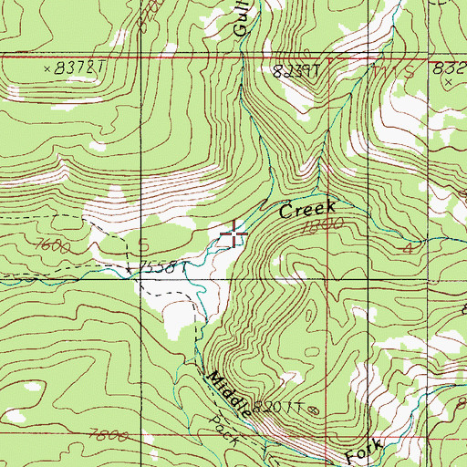 Topographic Map of Gully Creek, MT